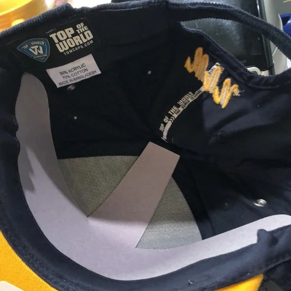 West Virginia University Mountaineers NCAA Dog Ear Down Flap Strapback Hat Cap - Picture 7 of 7